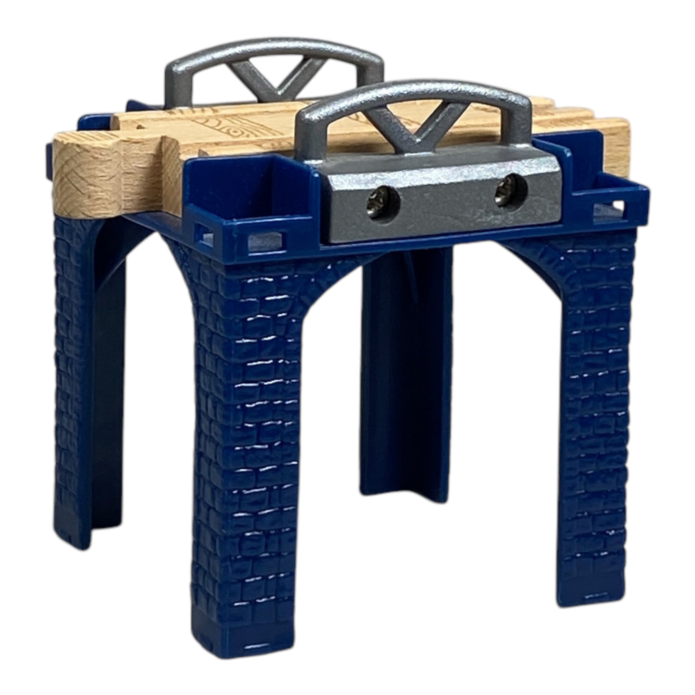 Wooden Railway Blue Track Riser Stacker – Kaikki