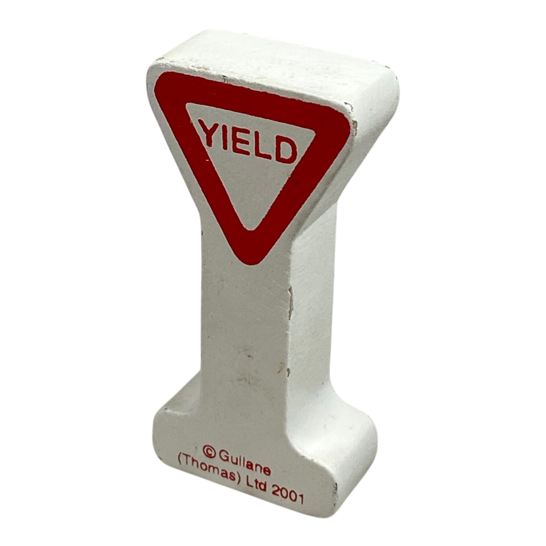Wooden Railway Yield Sign