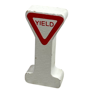 Wooden Railway Yield Sign