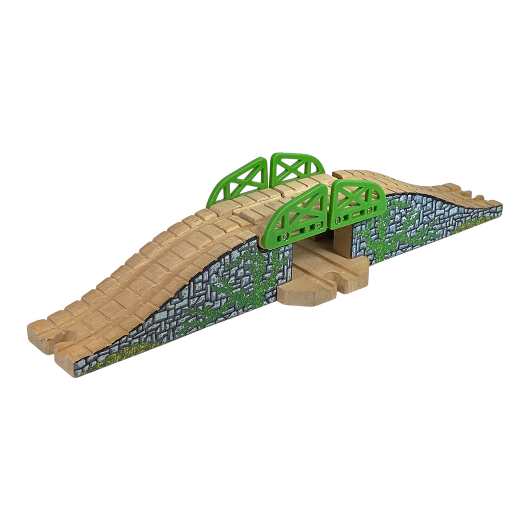 Wooden Railway Clickity Clack Stone Lift Bridge