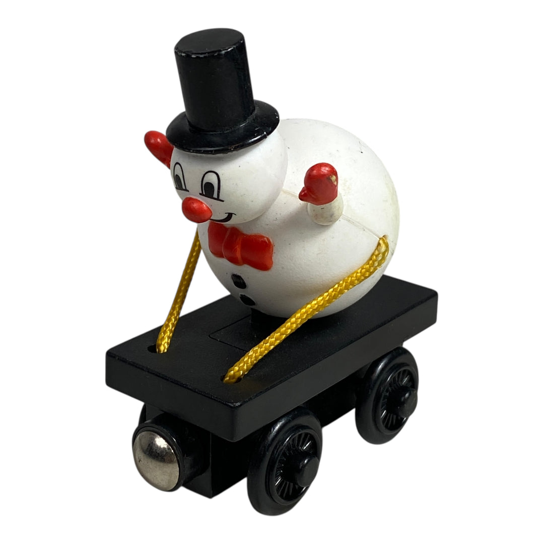 Wooden Railway Snowman Balloon Car