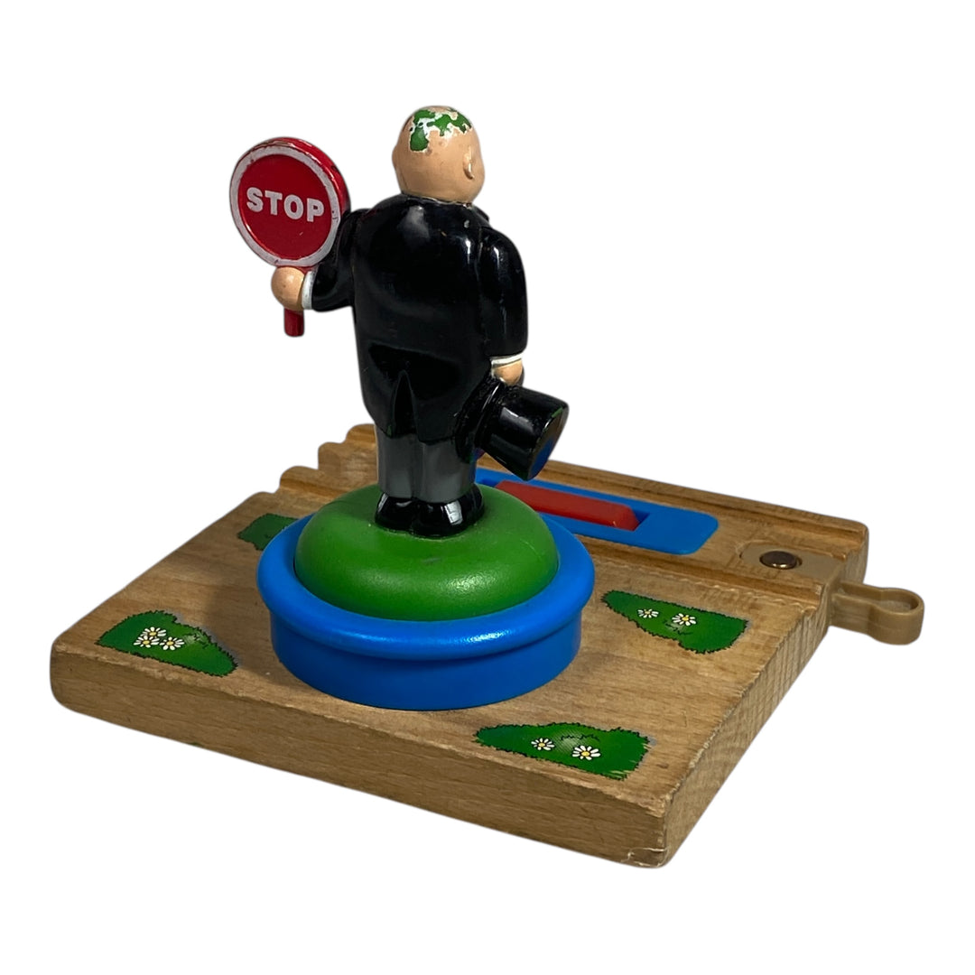 Wooden Railway Fat Controller Stopper