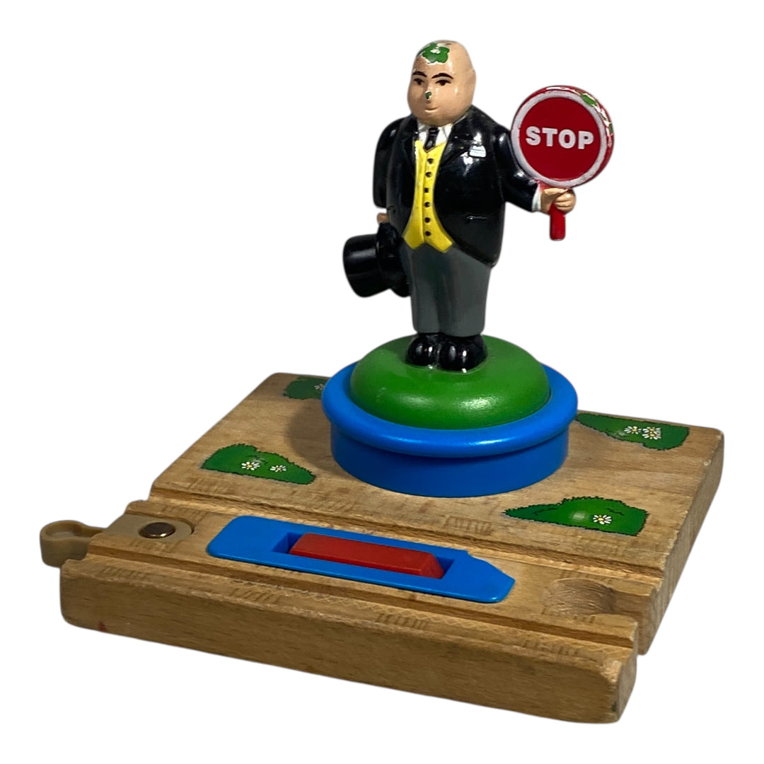 Wooden Railway Fat Controller Stopper
