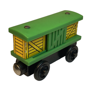 2003 Wooden Railway Green & Yellow Box Car