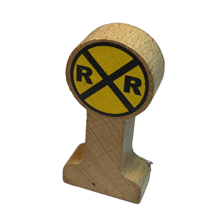 Wooden Railway Outlined Railroad Crossing Sign