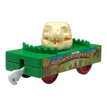 Load image into Gallery viewer, Plarail Rotating Dinosaur Green Flatbed -
