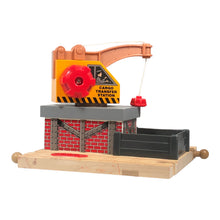 Load image into Gallery viewer, 2003 Wooden Railway Cargo Transfer Station
