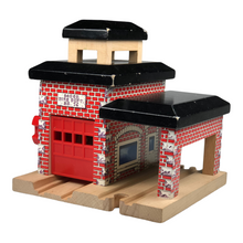 Load image into Gallery viewer, Wooden Railway Fire Station - 
