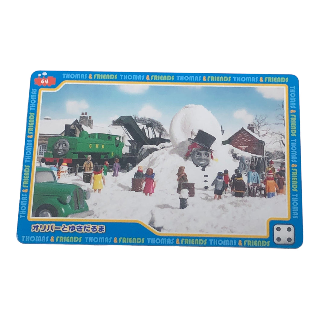 #64 Thomas Sparkle Trading Story Card Snowman Oliver JP