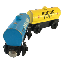 Load image into Gallery viewer, 2003 Wooden Railway Fuel &amp; Water Tankers

